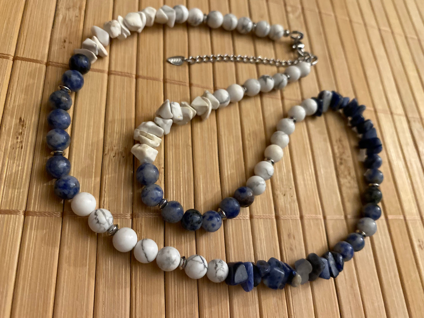 Denim Lapis & Howlite Necklace