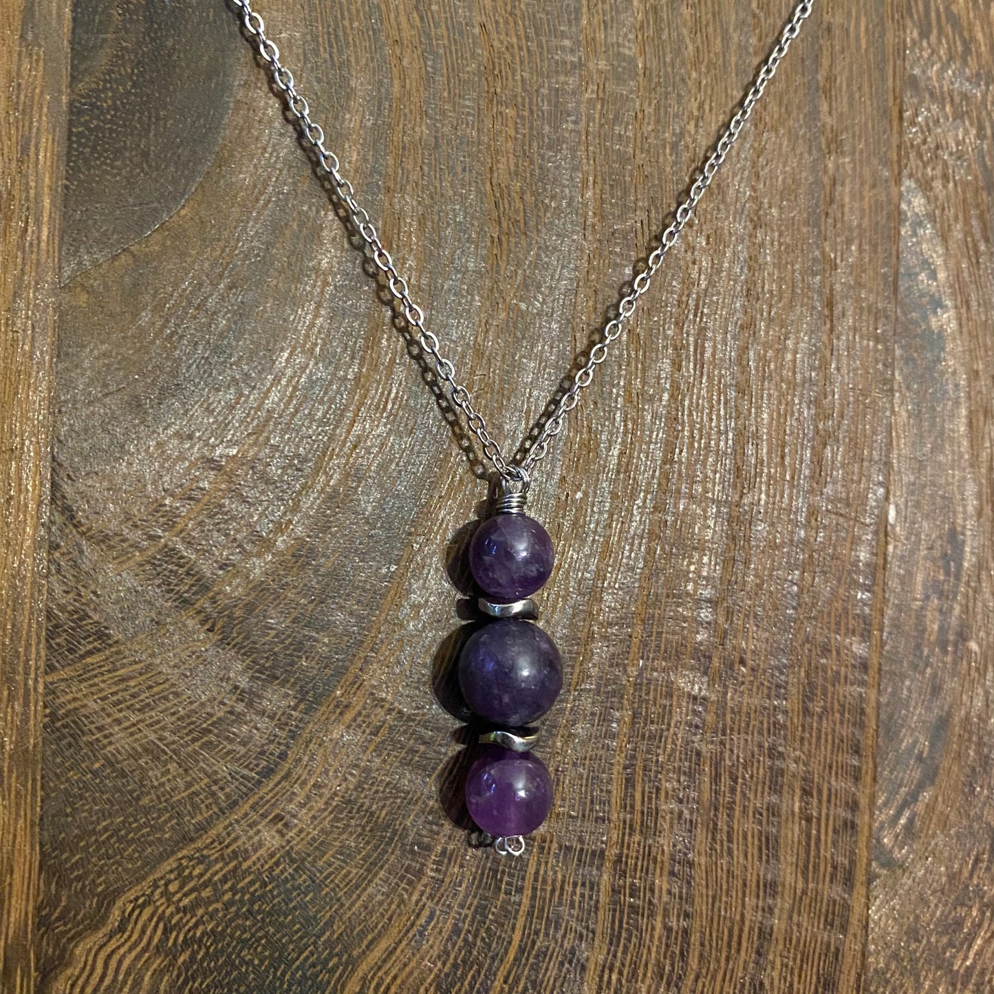 Amethyst & Lepidolite Sleep Aid Necklace