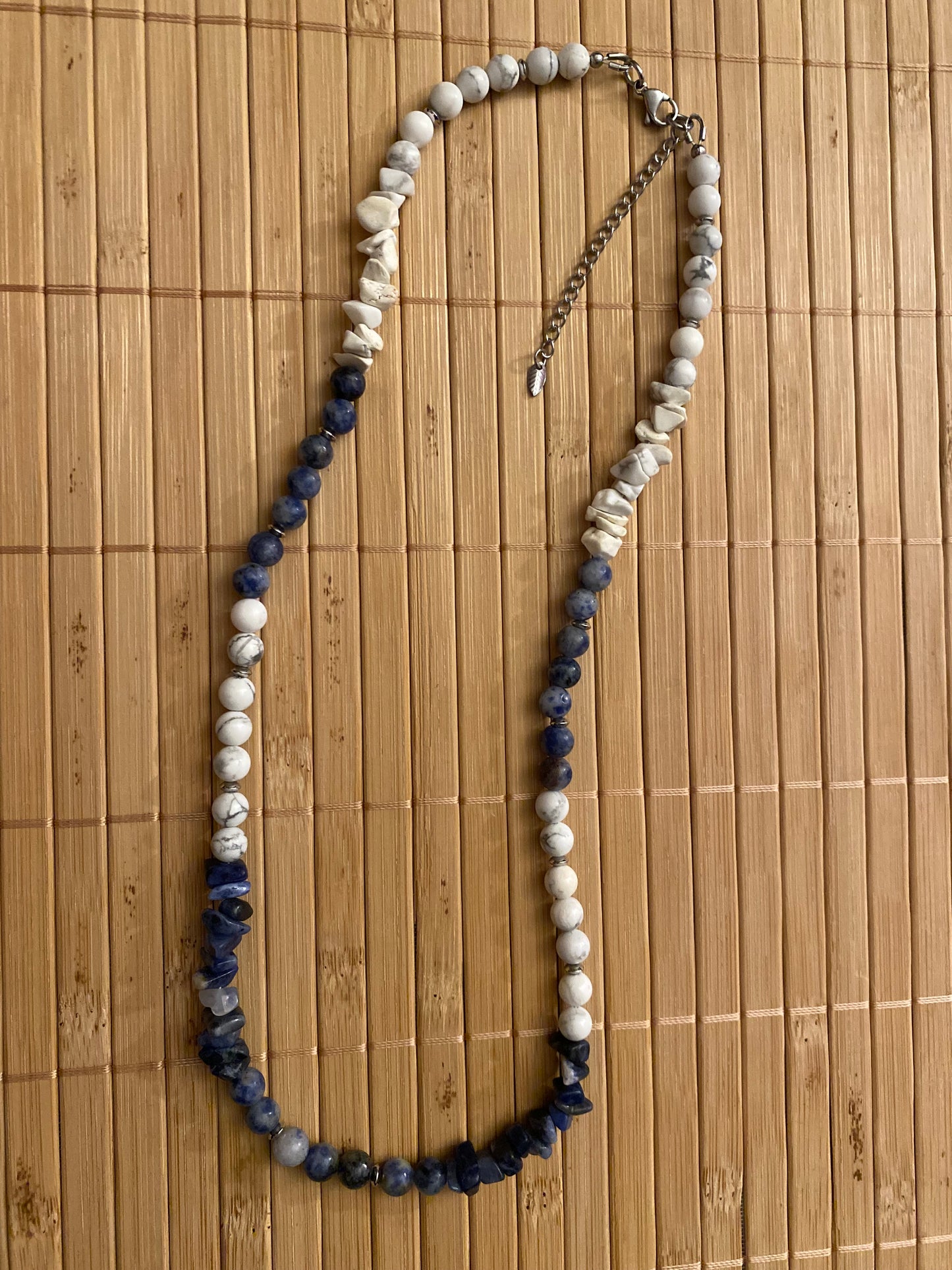 Denim Lapis & Howlite Necklace
