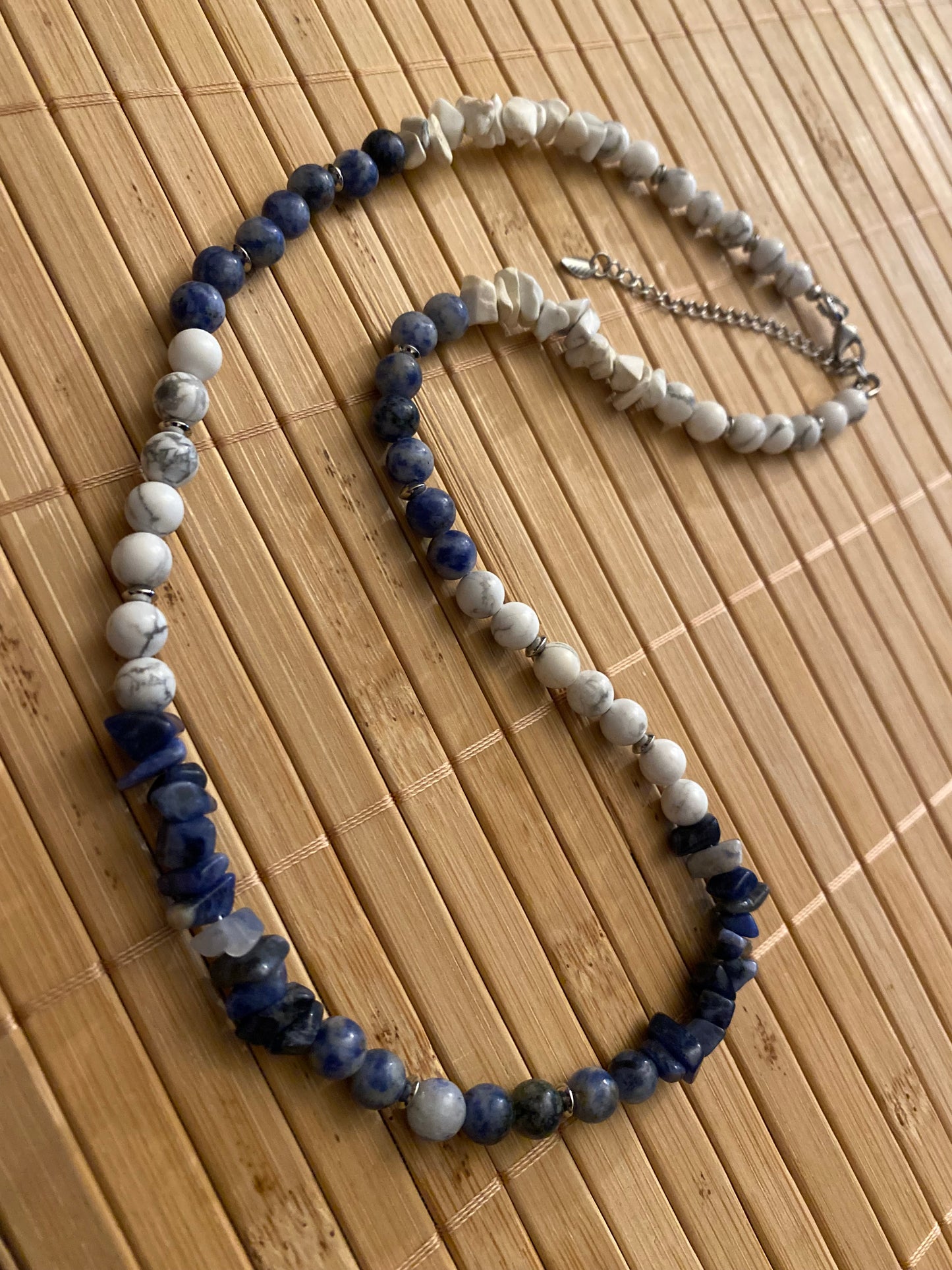 Denim Lapis & Howlite Necklace