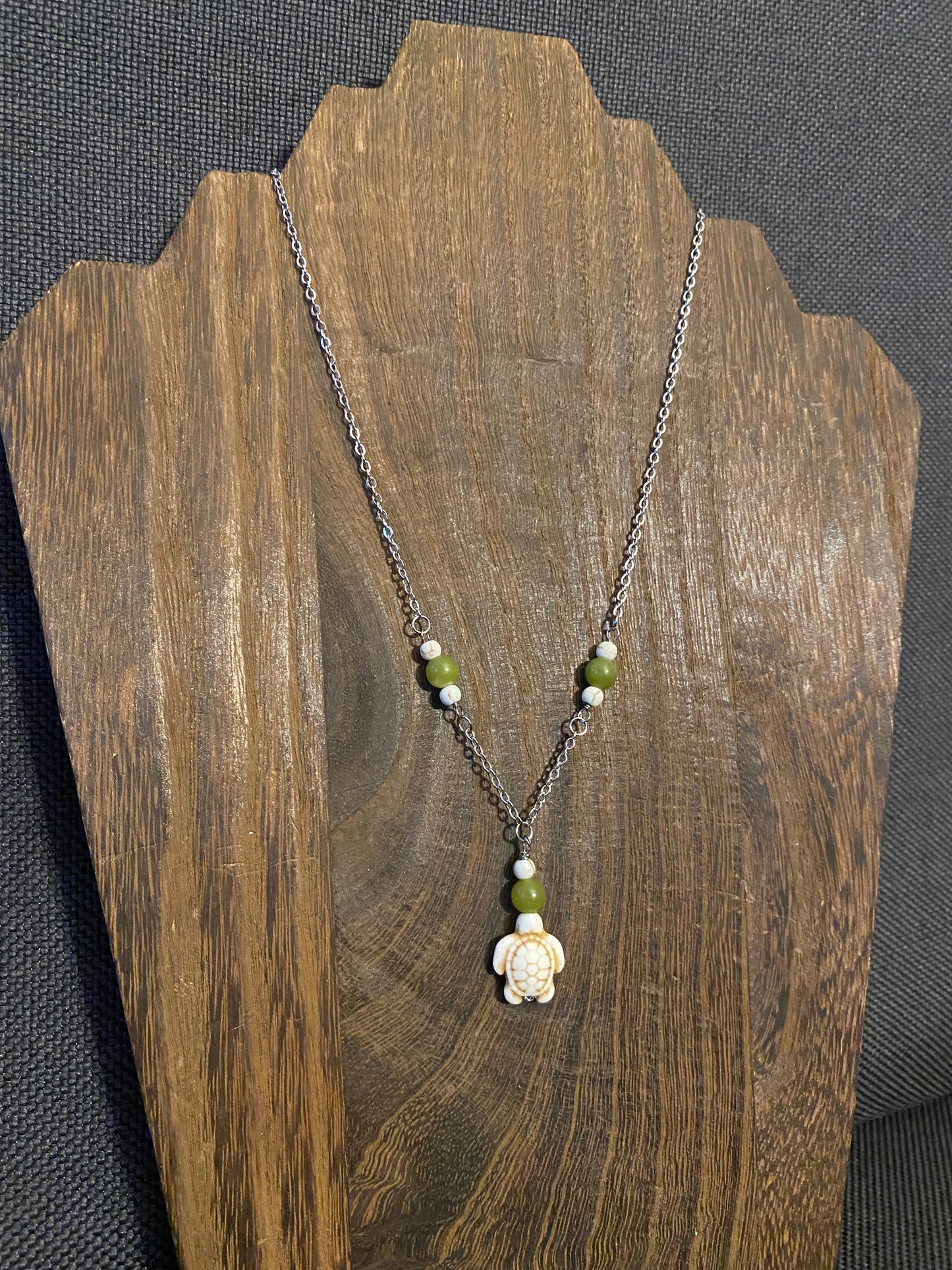 Green Jade Turtle Necklace