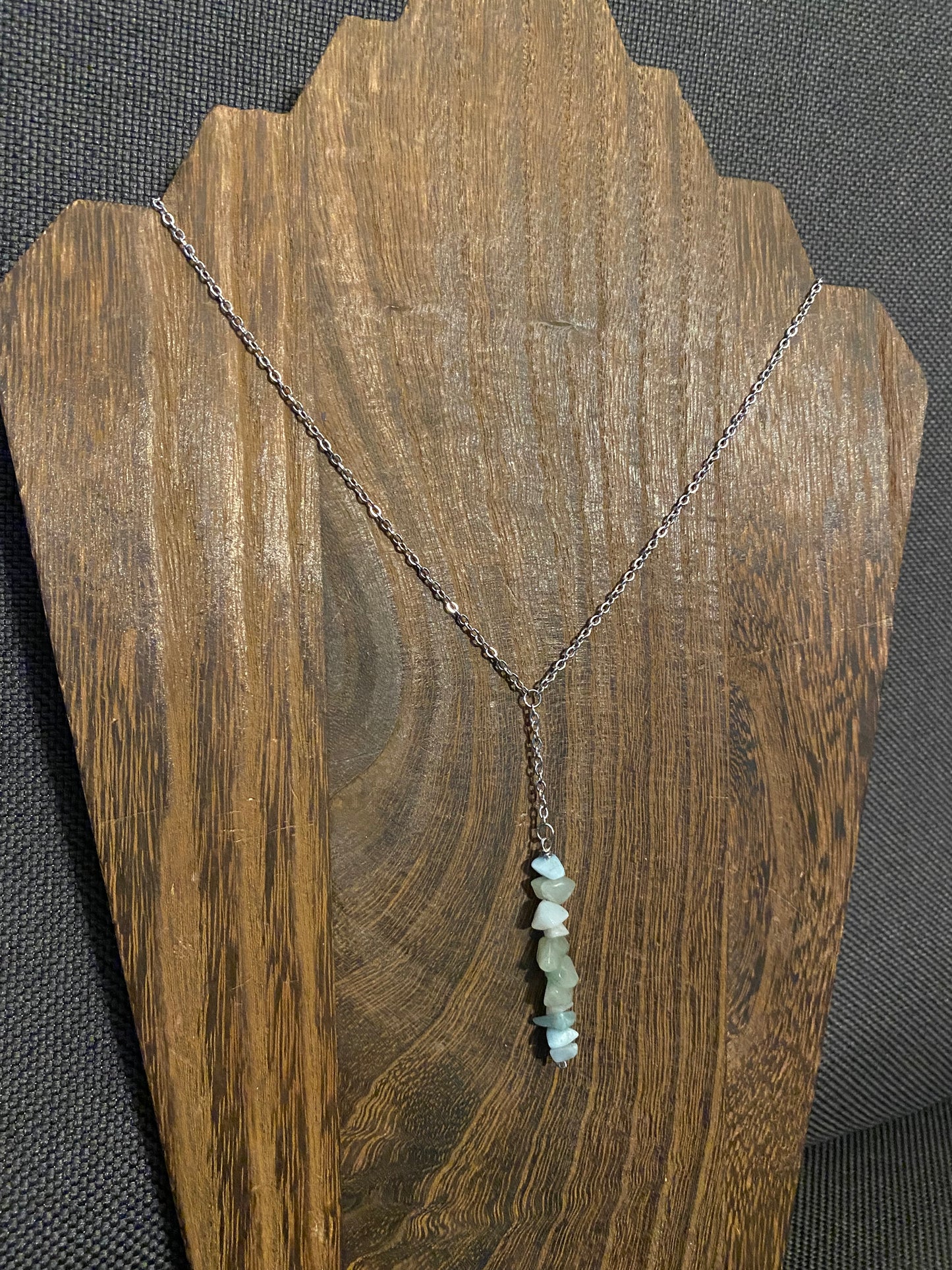 Amazonite Chip Lariat Necklace