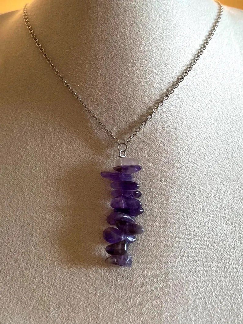 Amethyst Lariat Y Necklace