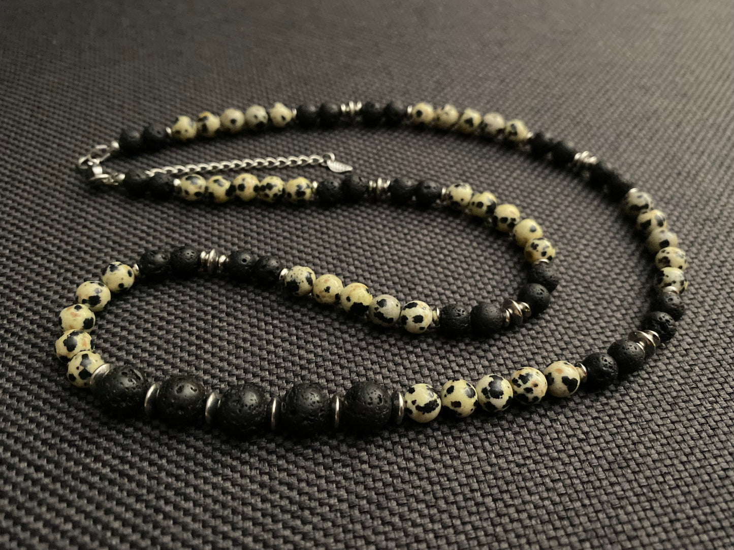 Dalmatian & Lava Necklace