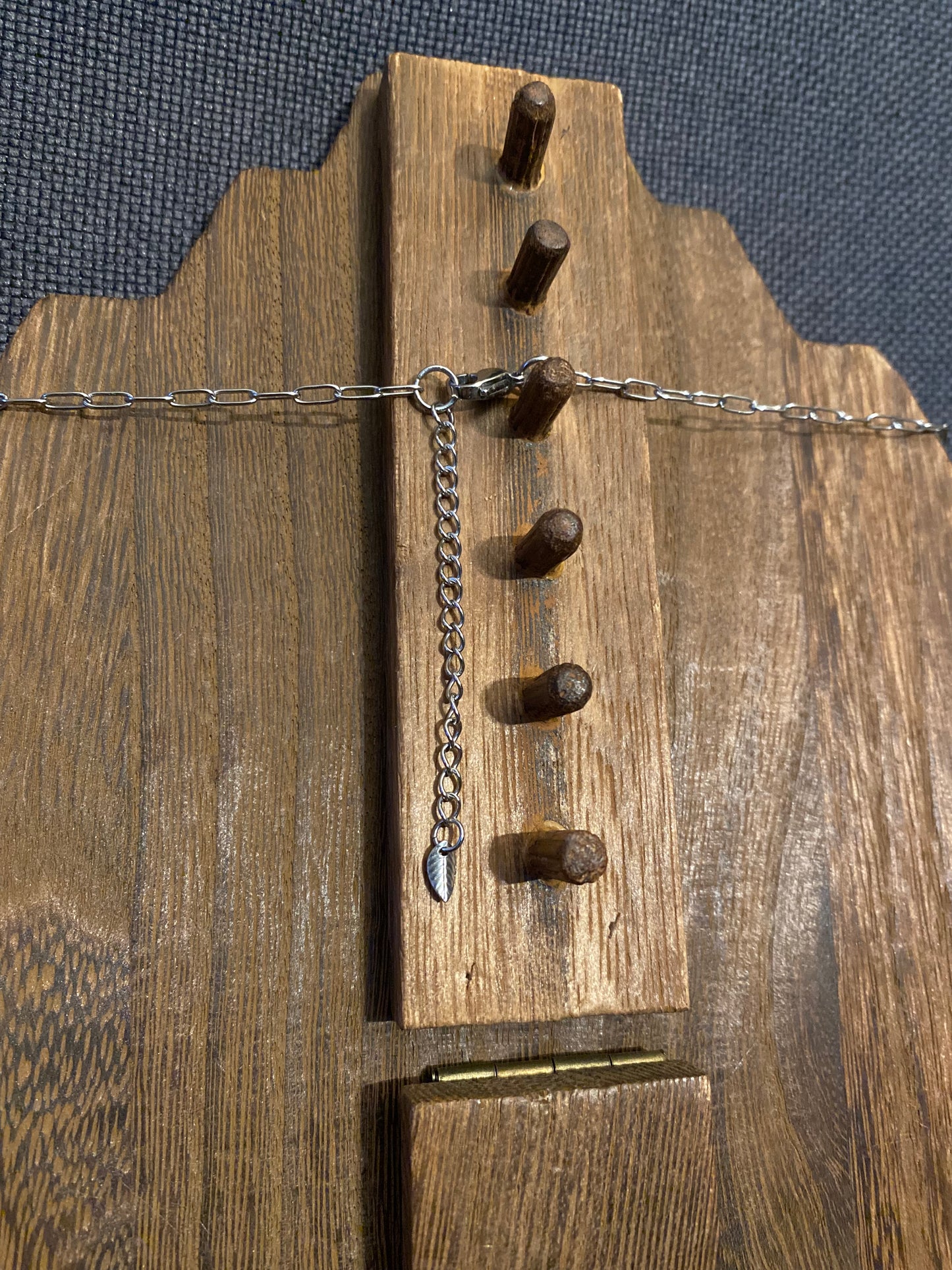 Blue Sandstone Chip Paperclip Chain Necklace
