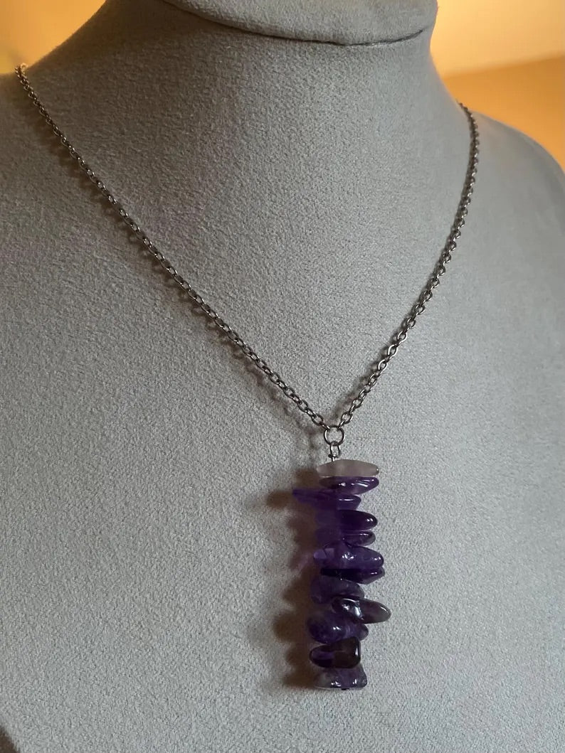 Amethyst Lariat Y Necklace