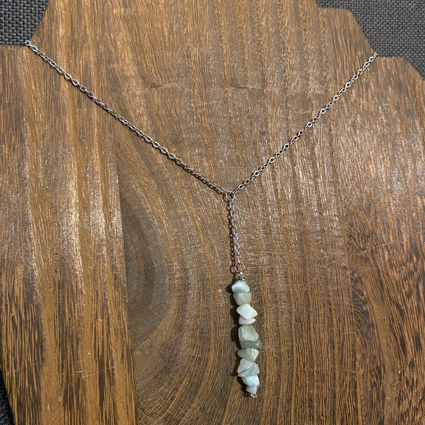 Amazonite Chip Lariat Necklace