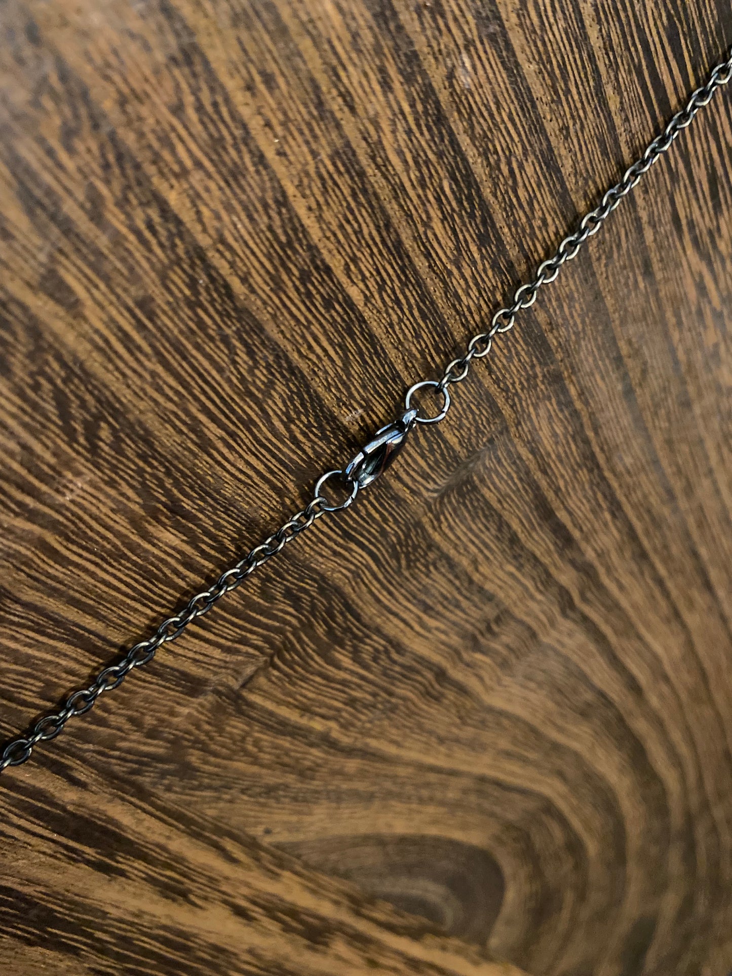 Garnet & Gunmetal Necklace