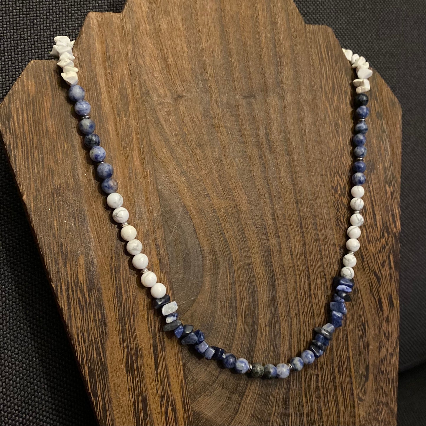 Denim Lapis & Howlite Necklace