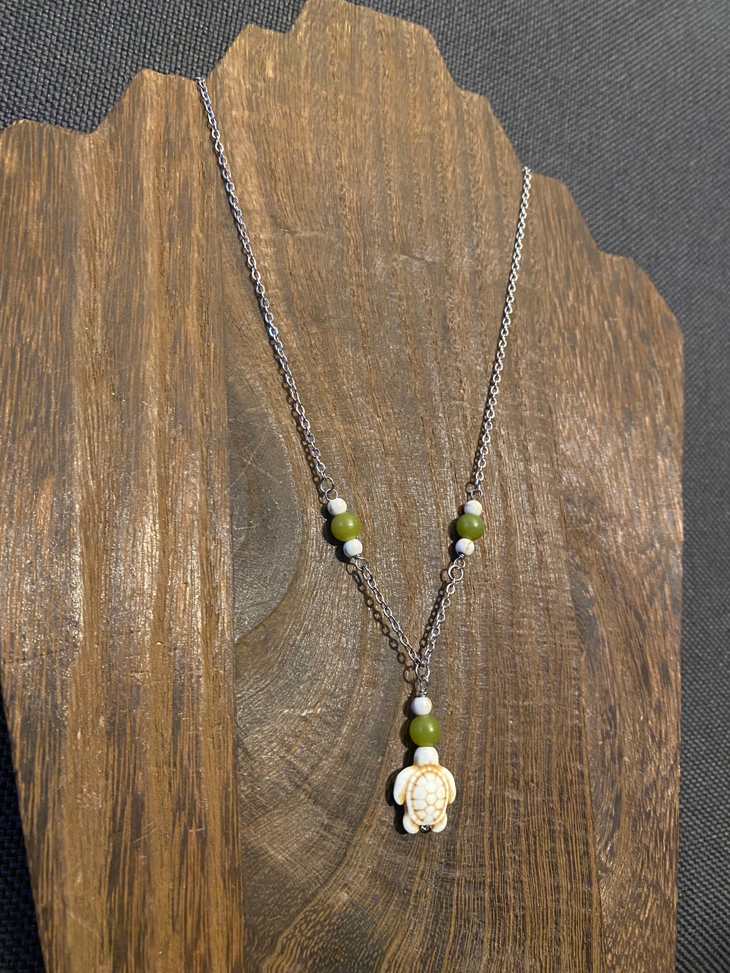 Green Jade Turtle Necklace