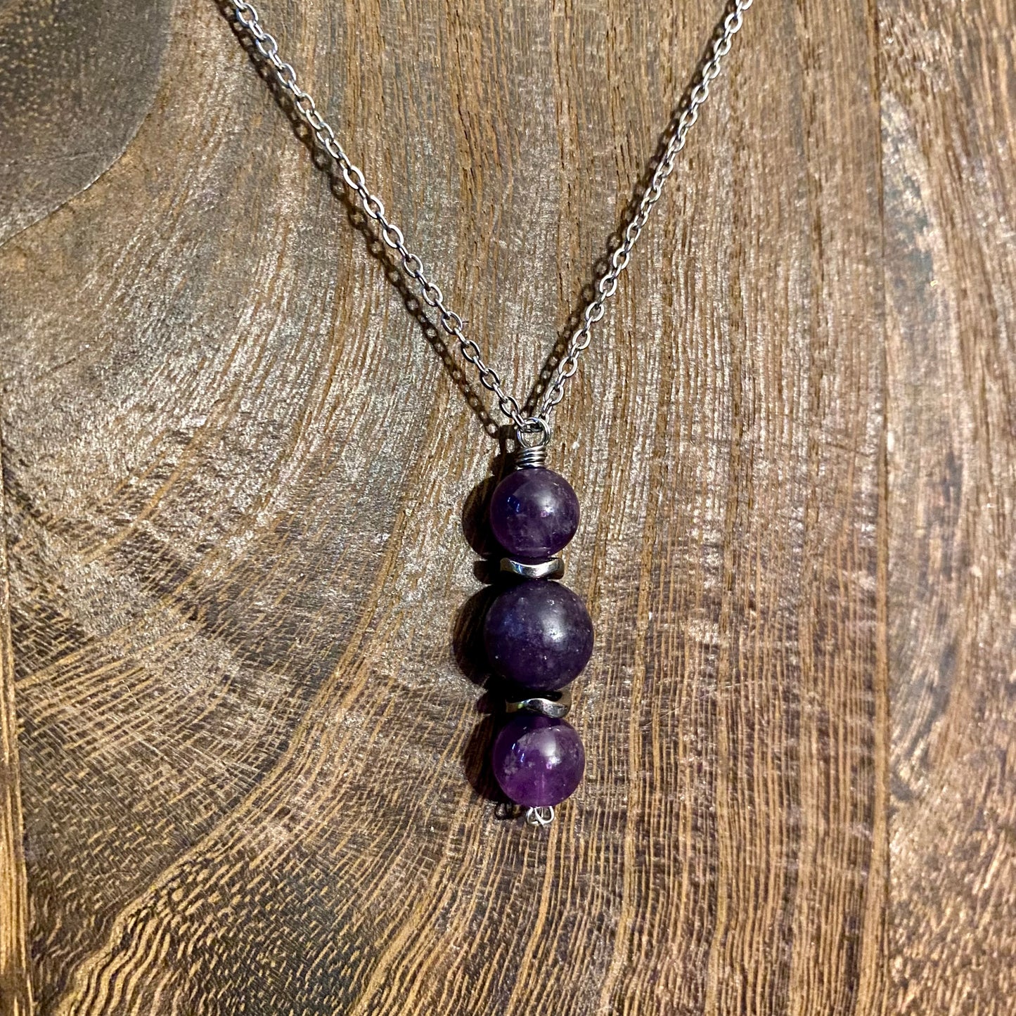 Amethyst & Lepidolite Sleep Aid Necklace