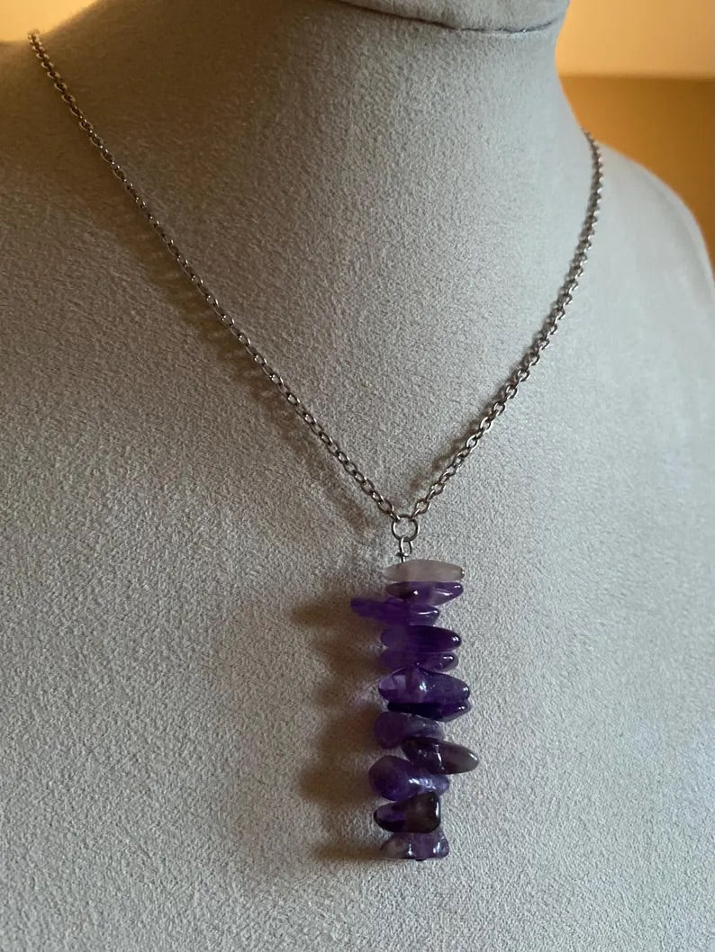 Amethyst Lariat Y Necklace