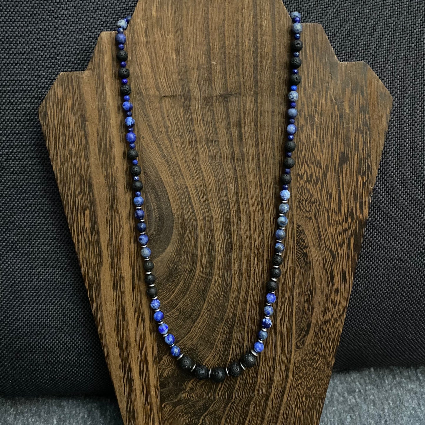 Denim Lapis Lazuli Faceted Necklace