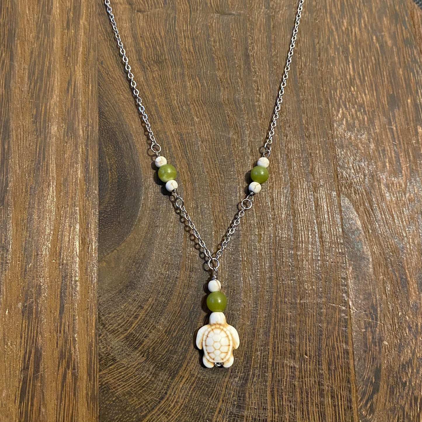 Green Jade Turtle Necklace