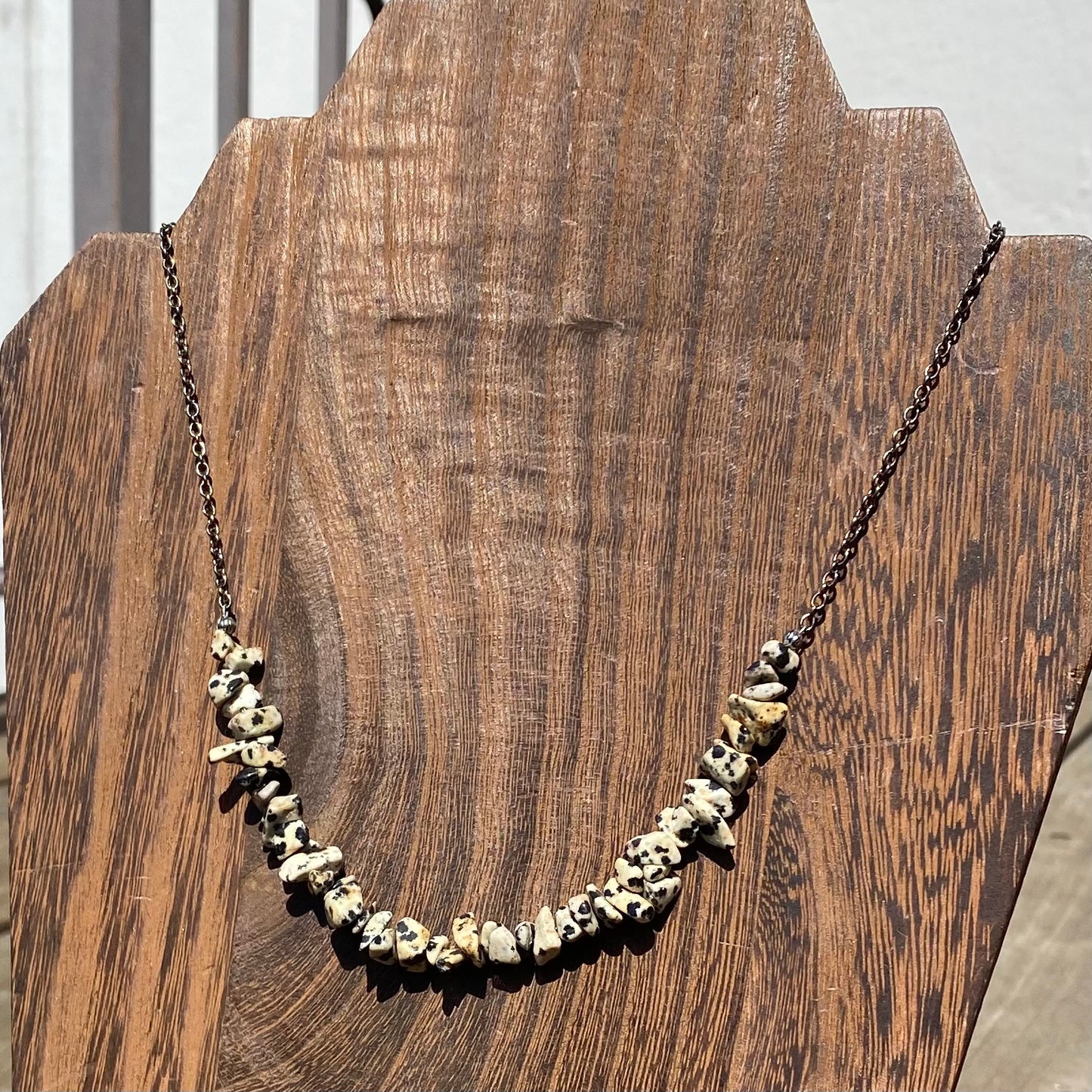 Dalmatian Gunmetal Necklace