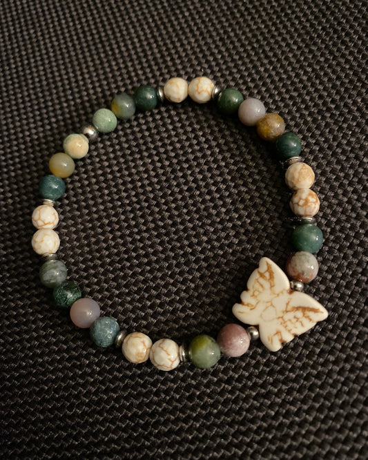 Indian Agate Butterfly Bracelet