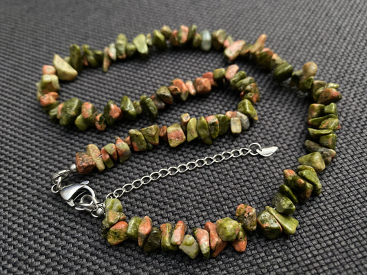 Unakite Chip Necklace