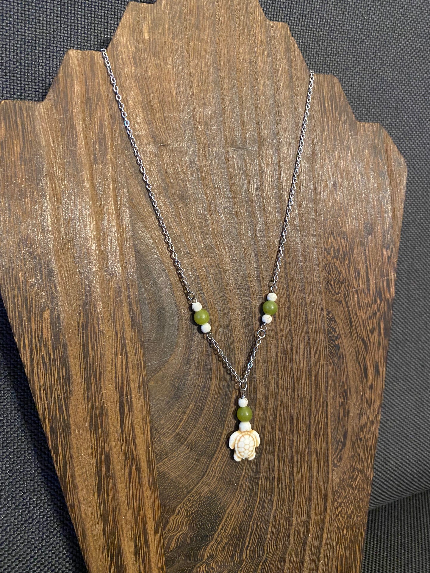 Green Jade Turtle Necklace