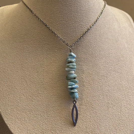 Larimar Lariat Y Necklace