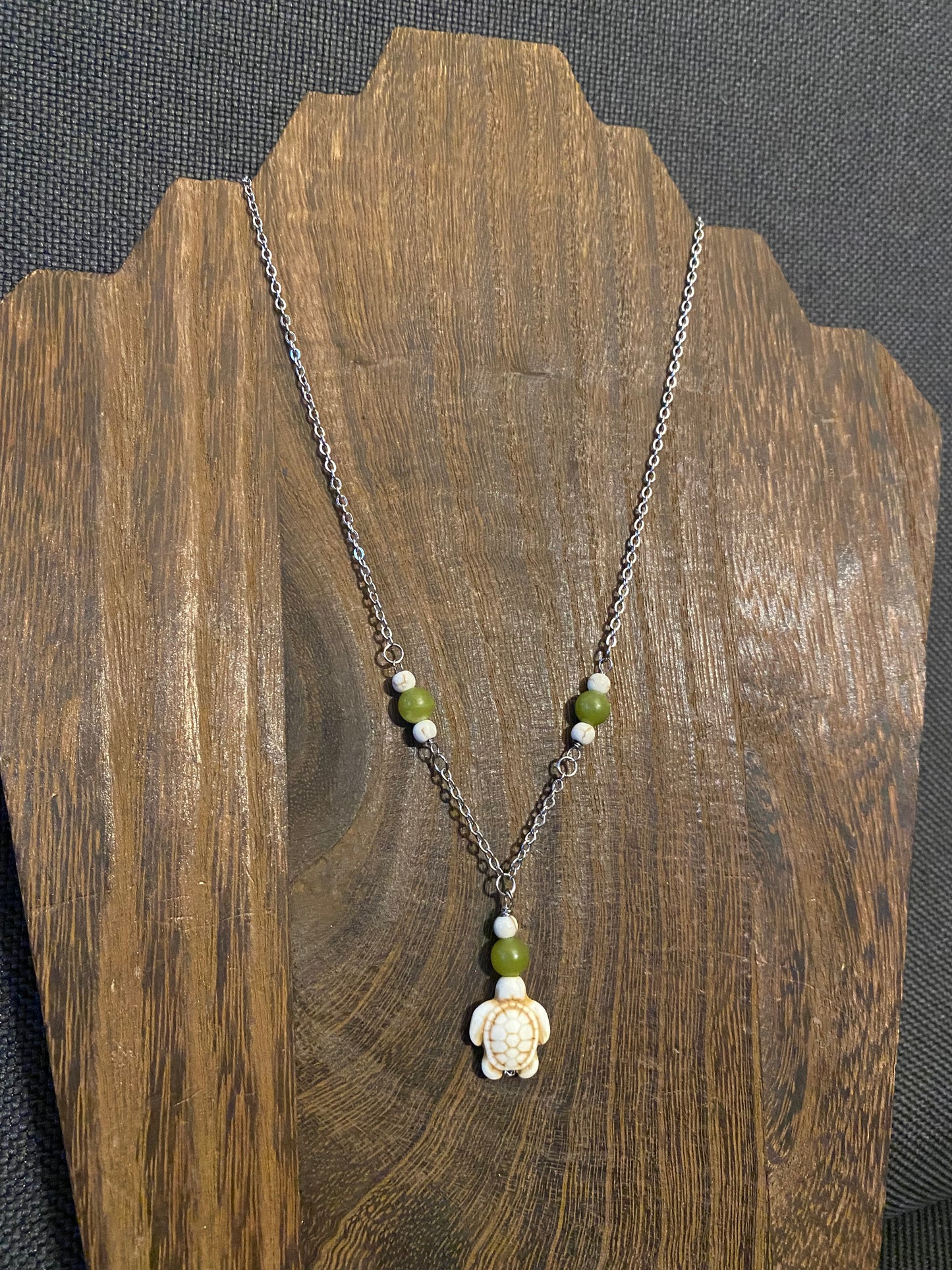 Green Jade Turtle Necklace