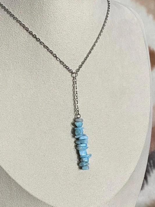 Larimar Lariat Y Necklace